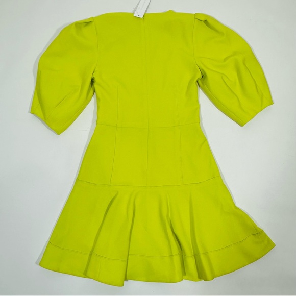 Jonathan Simkhai Kayleigh Cutout Crepe Mini Dress Lime Yellow - Picture 10 of 16